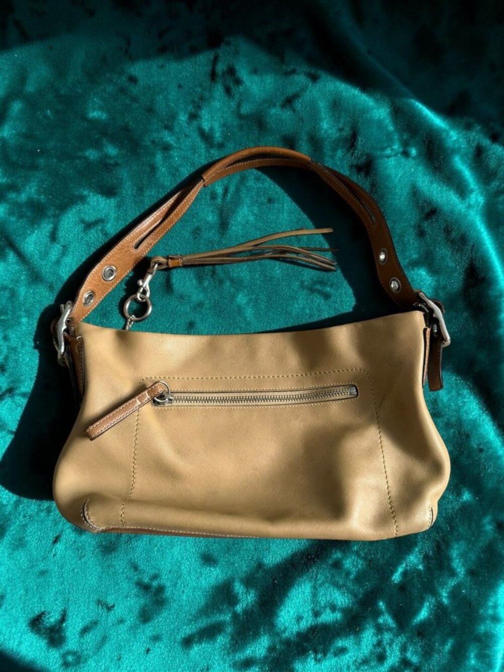 COACH Vintage Soho Beige East West Shoulder Bag